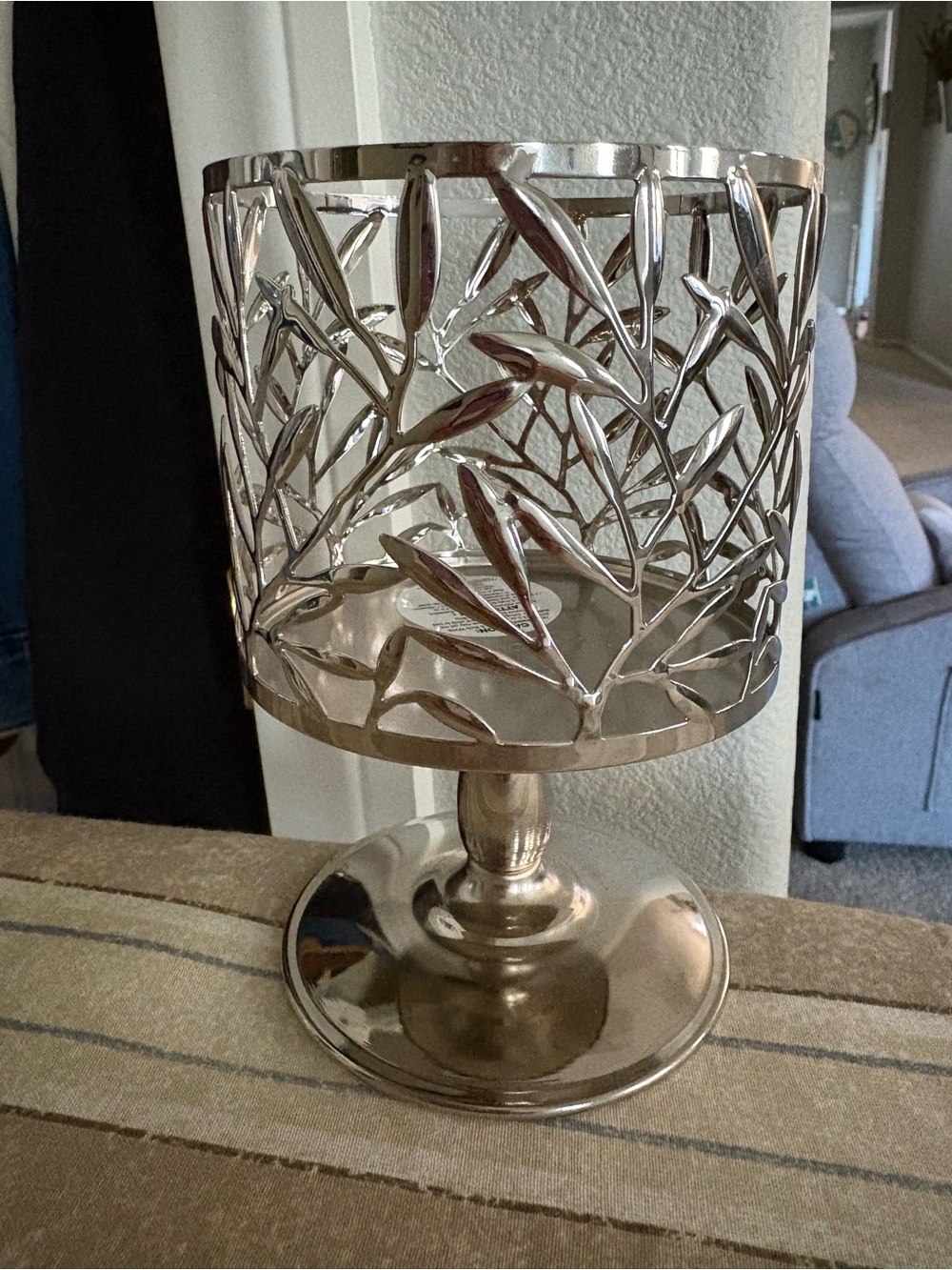 Metallic Silverton Decorative Candle Holder